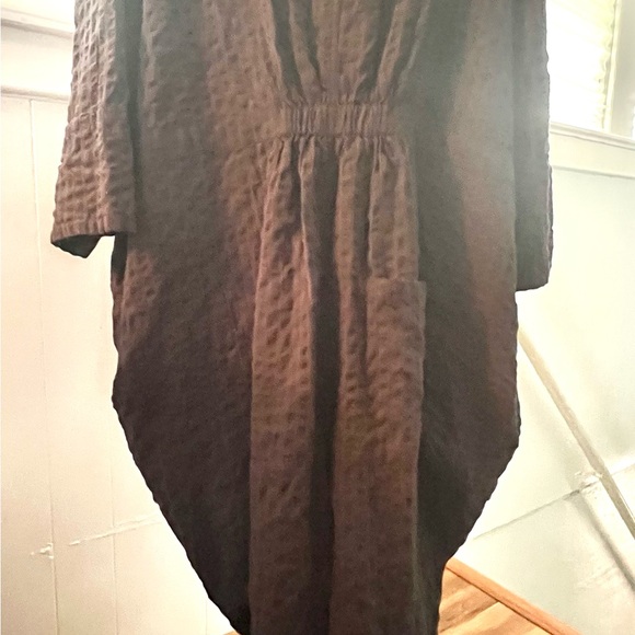 US 28 Lucy & Yak Fran Cotton Seersucker Jumpsuit Black - Picture 6 of 9